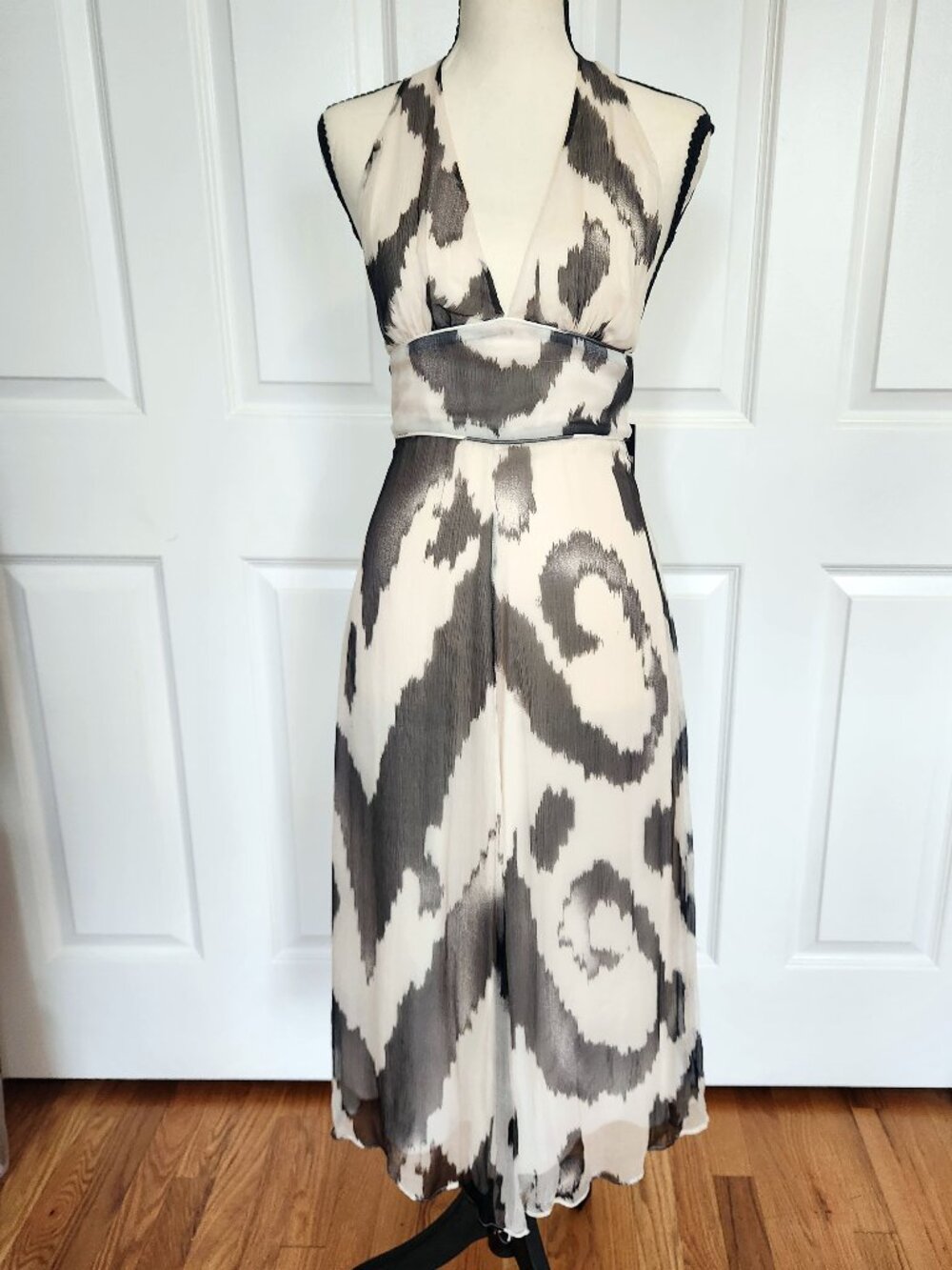 Tommy Hilfiger Women's Grey and White Dress